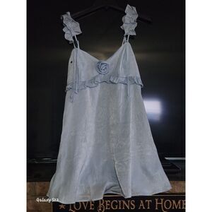 Women's Wild Fable Rosette Mini Babydoll dress in light blue Size Xs